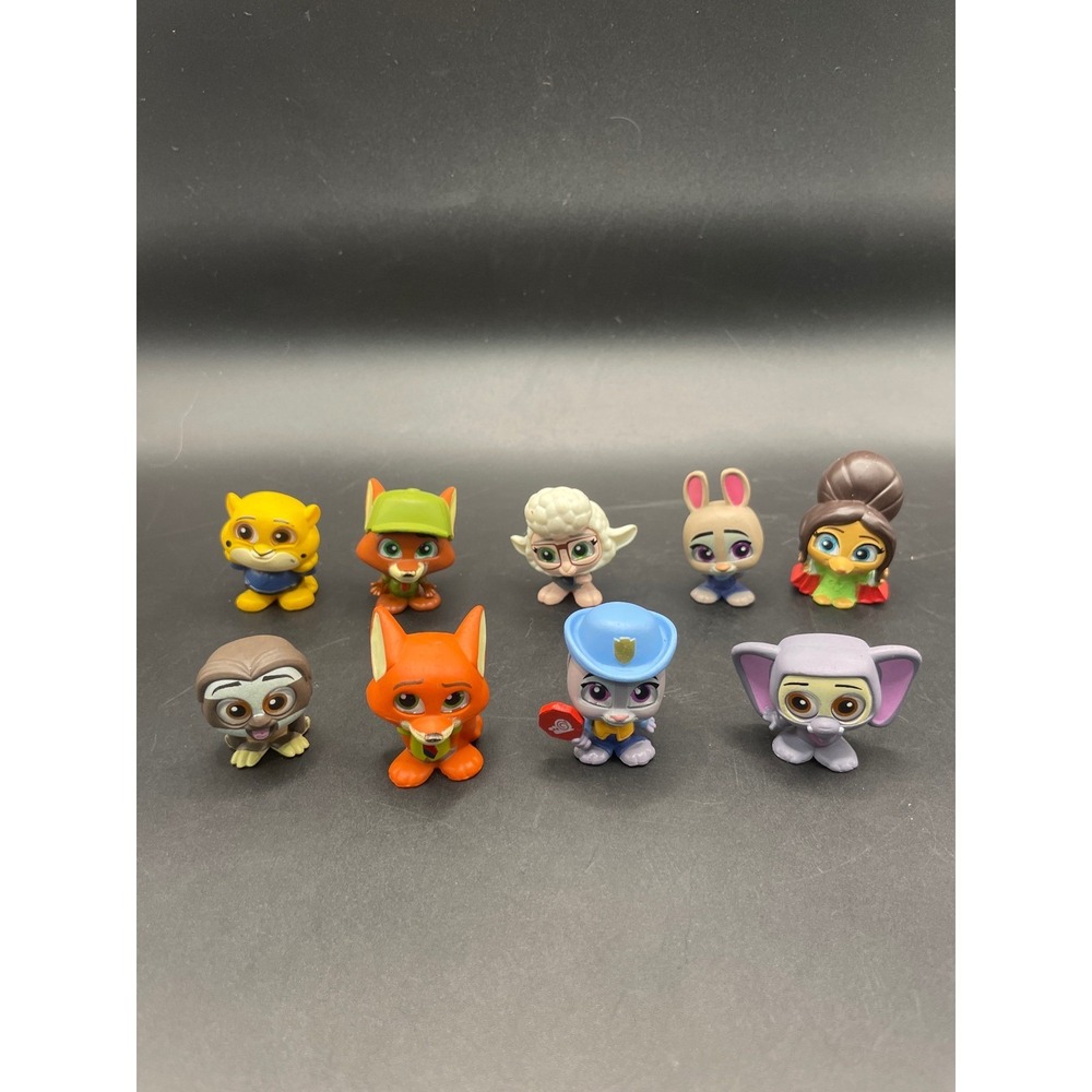 Disney Doorables Zootopia Lot of 9 Nick Wilde Judy Hopps Flash Mini Figures